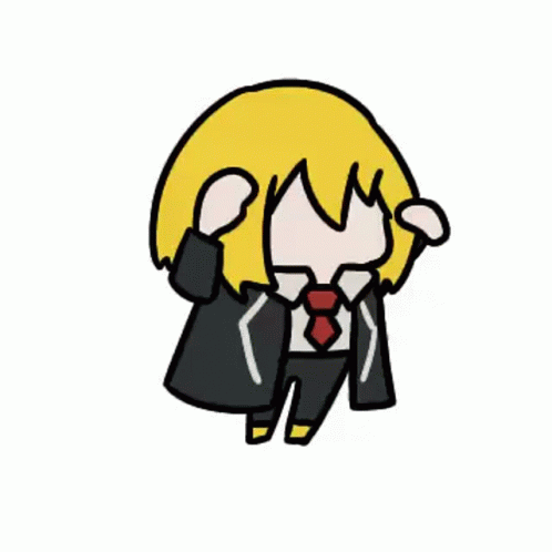 Chibi faceless version of Don Quixote from Limbus Company dancing